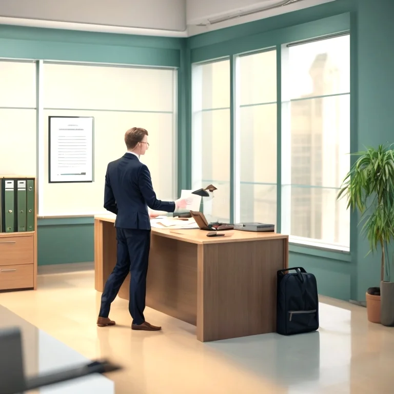 Notario firmando documento oficial en Madrid